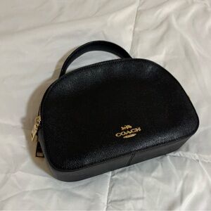Coach Black Leather Cosmetic Case